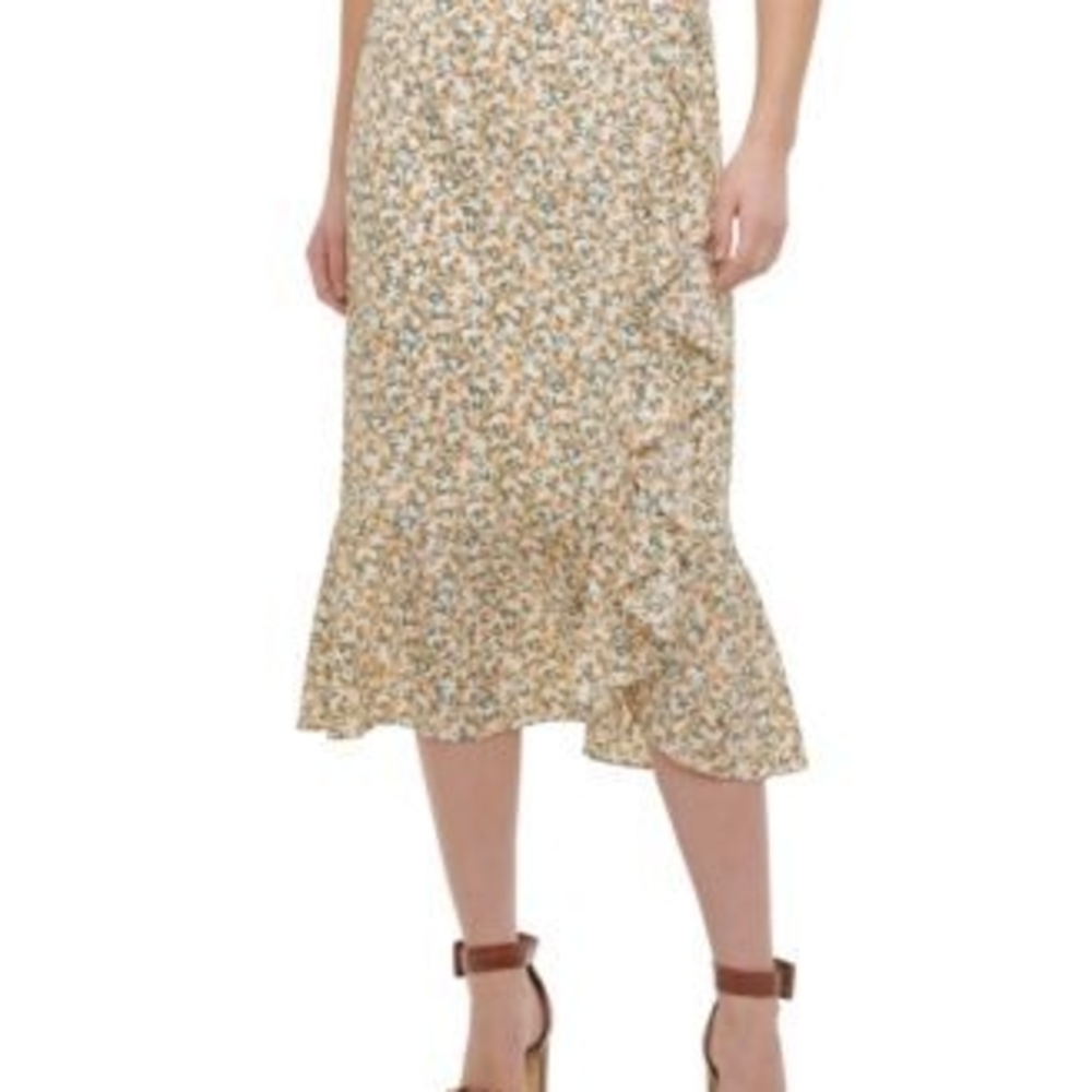 Calvin Klein Floral Midi Skirt